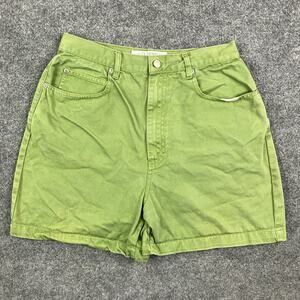 GV Chinos Shorts Women's Size 14 Green Casual High Rise Cotton Vintage Y2K